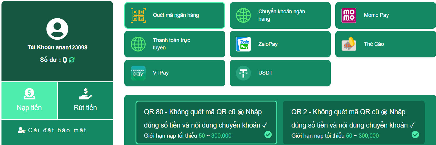 Nạp tiền cwin nhanh nhất